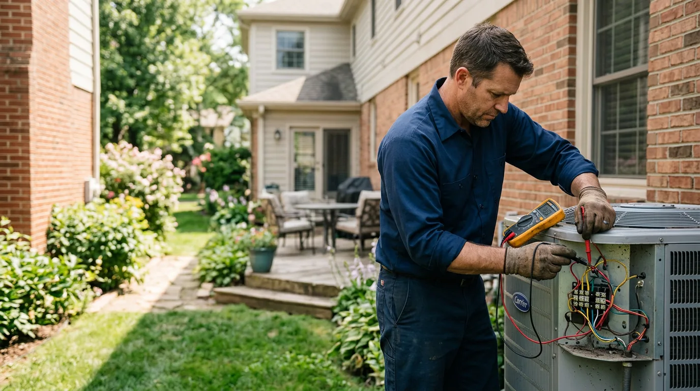 HVAC technician working near Stowe, VT